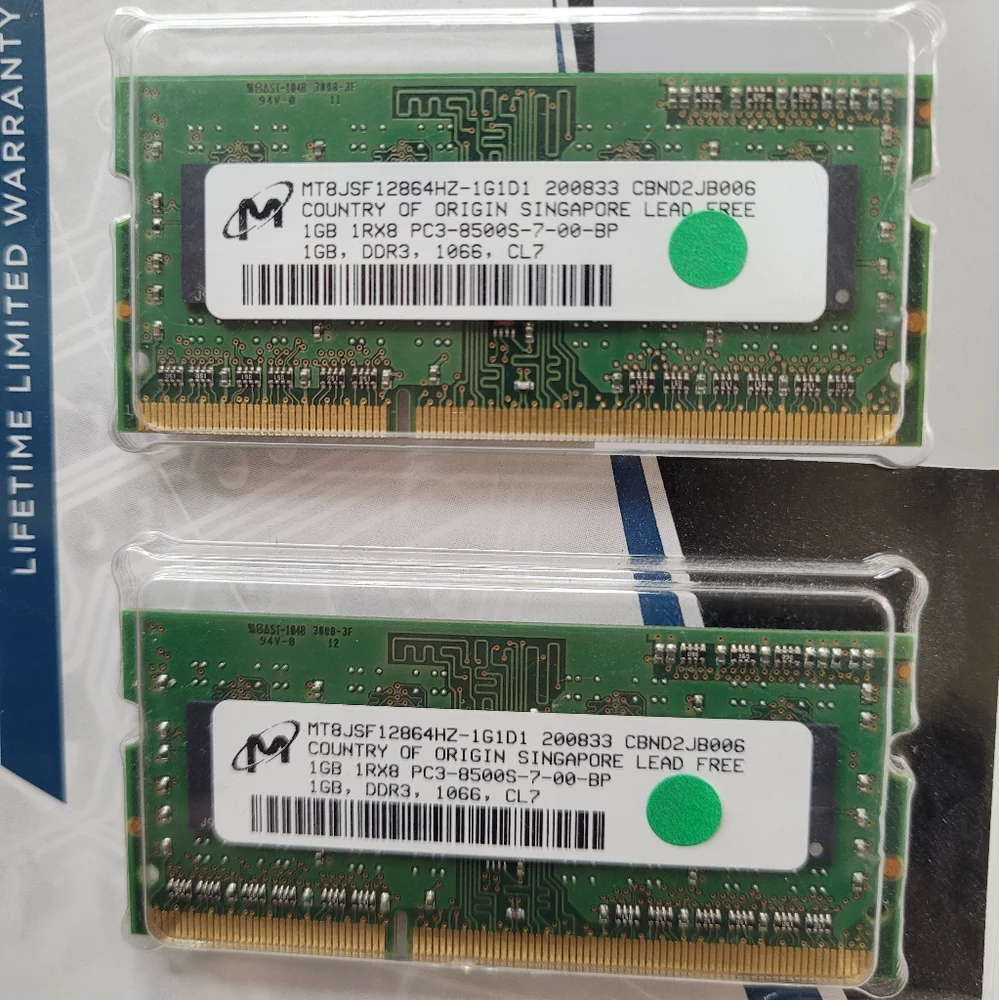 CORSAIR LAPTOP MEMORY 8GB 2X4GB DDR3 1066MHZ LIFETIME LIMITED WARRANTY NEW